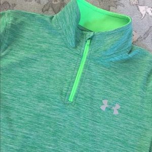 Boys Under Armour Heatgear Three Quarter Zip Shirt